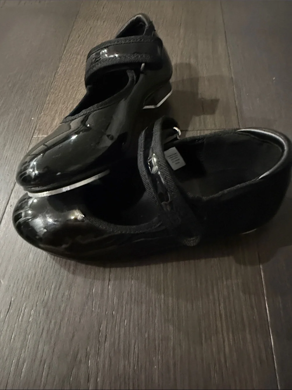 Dansko Kids Black Patent Mary Jane Strap Tap Shoes